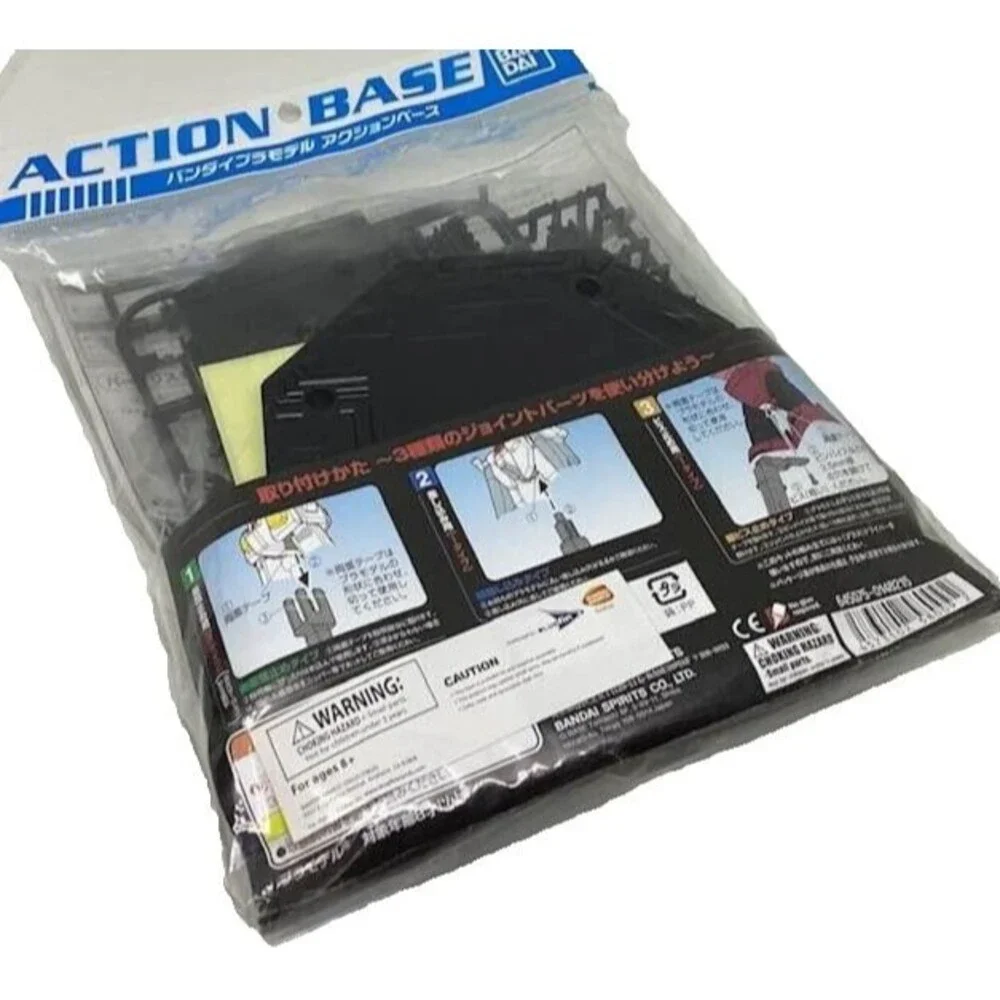 Action Base Black Display Stand Model Kit Plastic Gundam 1/100  Bandai Namco NEW